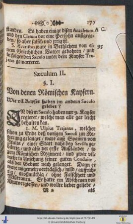 Saeculum II.
