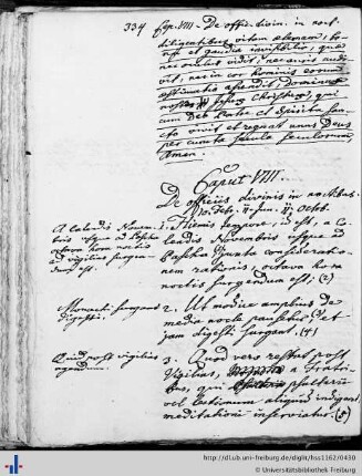 Caput VIII: De officiis divinis in noctibus.