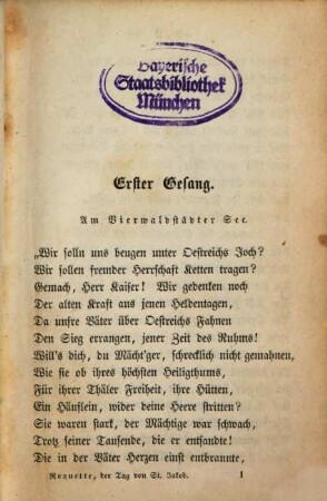 Der Tag von St. Jakob : ein Gedicht