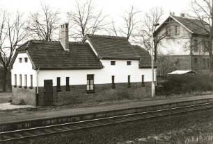 Schönteichen-Cunnersdorf. Bahnhof Cunnersdorf. Nebengebäude. 1913. Gleisseite