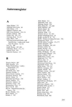 357-364, Autorenregister