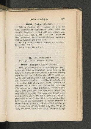 1866. Käuffelin (Johann Matthias).