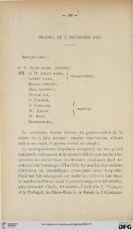 Séance du 7 novembre 1890