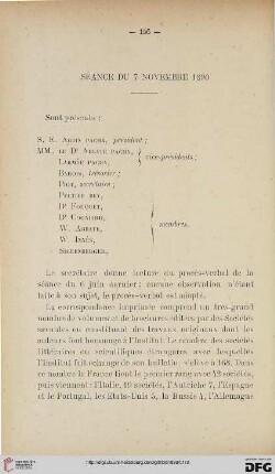Séance du 7 novembre 1890