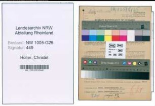 Entnazifizierung Christel Holler , geb. 06.03.1899 ()