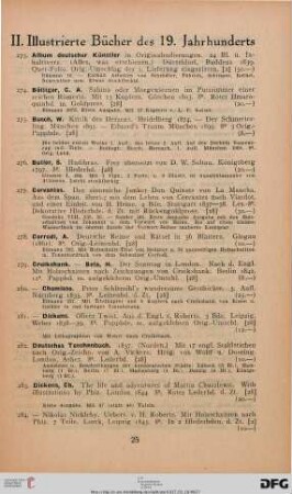 II. Illustrierte Bücher des 19. Jahrhunderts (Nr. 273-376)