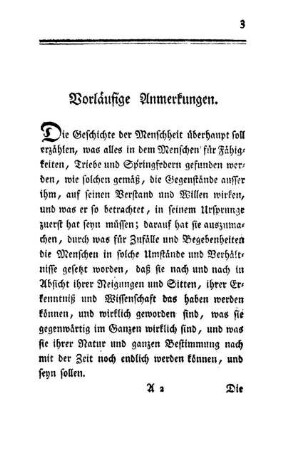Vorläufige Anmerkungen