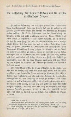 482-492 Die Aufhebung des Templer-Ordens und die ältesten geschichtlichen Zeugen
