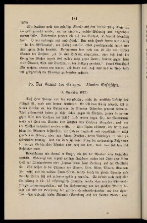 25. Der Grund des Kriges. Asantes geschichte (9. December 1872)