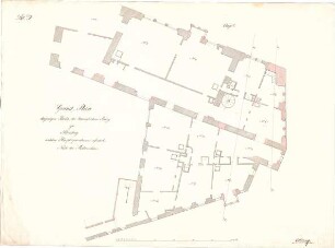 Heideloff, Carl Alexander von; Nürnberg; Burg - Grundriss