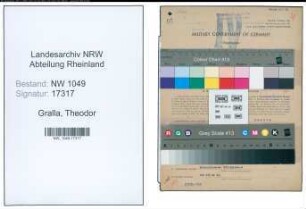 Entnazifizierung Theodor Gralla , geb. 19.10.1897 (Bahnbeamter)