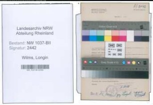 Entnazifizierung Longin Wilms , geb. 03.04.1907 (Fleischbeschauer)