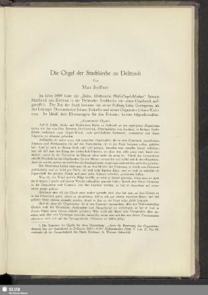 Die Orgel der Stadtkirche zu Delitzsch