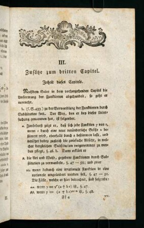 455-468, III. Zusätze zum dritten Capitel. - IV. Zusätze zum vierten Capitel.