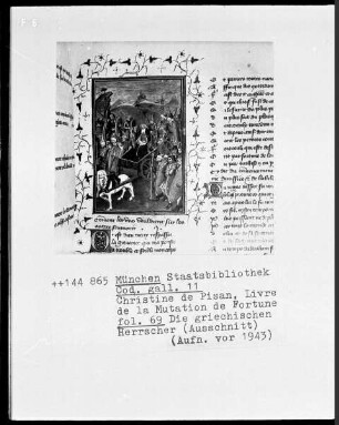 Livre de la mutation de Fortune — Die griechischen Herrscher, Folio 69recto