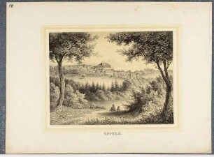 Das Rittergut in Oppeln (Löbau-Oppeln) in der Oberlausitz, aus dem Album der Rittergüter und Schlösser im Königreiche Sachsen, 3. Band