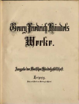 Georg Friedrich Händel's Werke, 5. Athalia : Oratorium