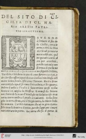 Del sito di Cicilia