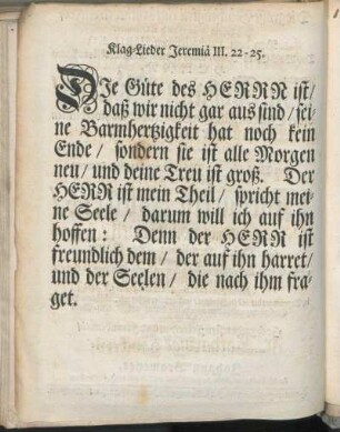 Klag-Lieder Jeremia III. 22-25.