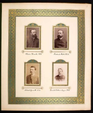 Alwin Wetzold. 1869, Friedrich Boldt. 1870, Albert Gemoll. 1870, Oswald Holder-Egger. 1870