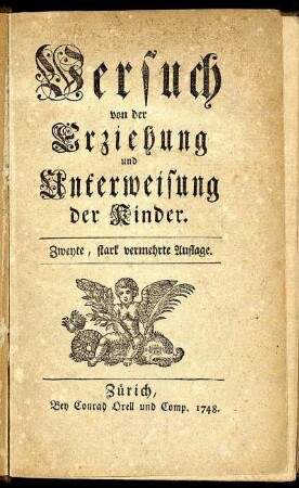Versuch von der Erziehung und Unterweisung der Kinder