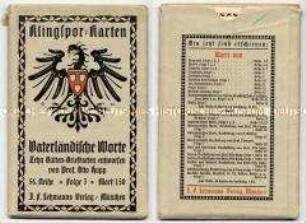 Umschlag mit 9 patriotischen Postkarten