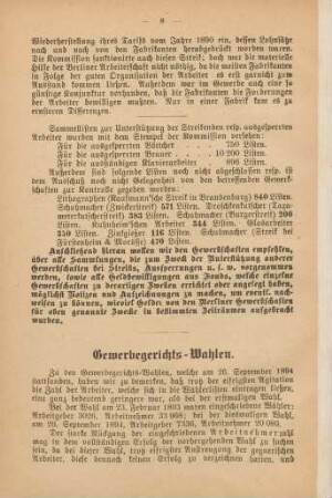 Gewerbegerichts-Wahlen.