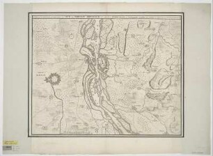 Umgebungskarte von Breisach, ca. 1:25 000. Kupferstich, 1733