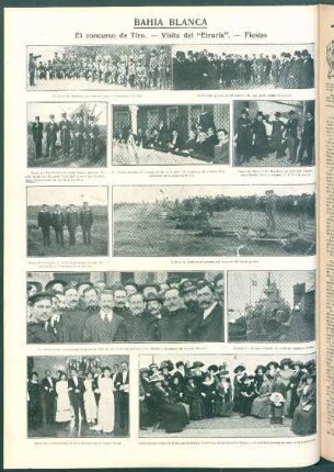 Bahia Blanca [Fotografías] : El concurso de Tiro. - Visita del "Etruria". - Fiestas