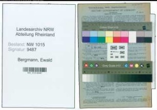 Entnazifizierung Ewald Bergmann , geb. 21.12.1889 (Strafvollzugsbeamter)