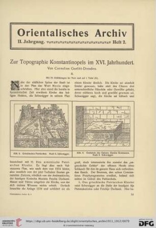 2: Zur Topographie Konstantinopels im XVI. Jahhundert
