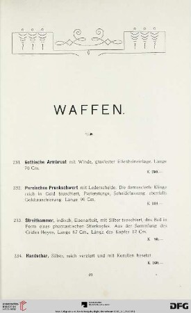 Waffen (Nr. 231-250)