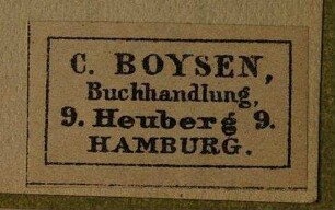 C.-Boysen-Buchhandlung / Etikett:Buchhändler/Buchhändlerin