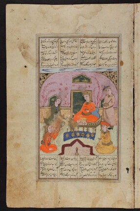 Ḫusrau beim Trinkgelage