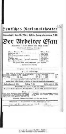 Der Arbeiter Esau