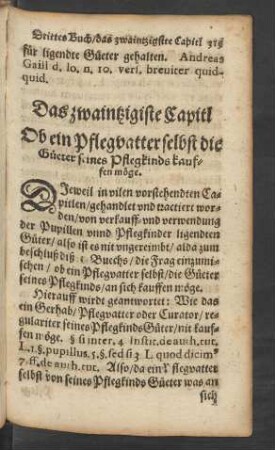 Das zwaintzigiste Capitl