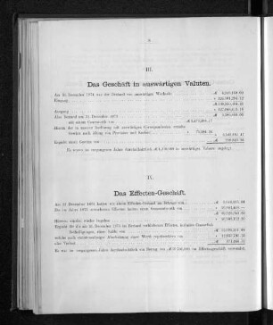 IV. Das Effecten-Geschäft.