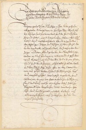 Kurfürst Maximilian I. von Bayern (1573 - 1651) Autographen: Briefe von Kurfürst Maximilian I. an verschiedene Adressaten - BSB Autogr.Cim. Maximilian . 14, Kurfürst Maximilian I. von Bayern (1573 - 1651) Autographen: Brief von Kurfürst Maximilian I. an das Prämonstratenserkloster Steingaden - BSB Autogr.Cim. Maximilian .14