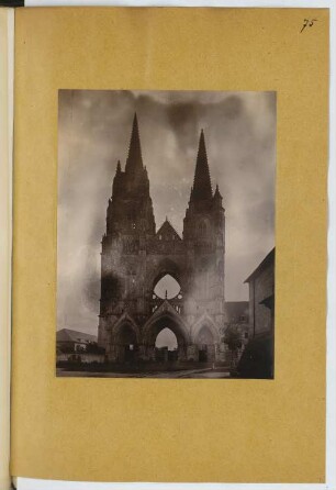 Abteikirche Saint-Jean-des-Vigne, Soissons: Ansicht (aus: Skizzen- und Fotoalbum 10)