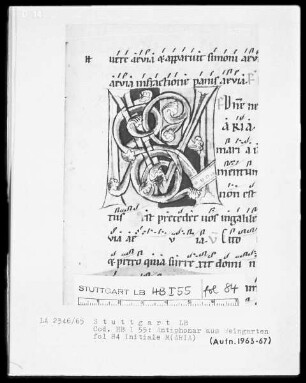 Monastisches Antiphonale — Initiale M(aria), Folio 84recto