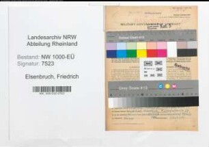 Entnazifizierung Friedrich Elsenbruch, geb. 18.11.1889 (Postoberinspektor)