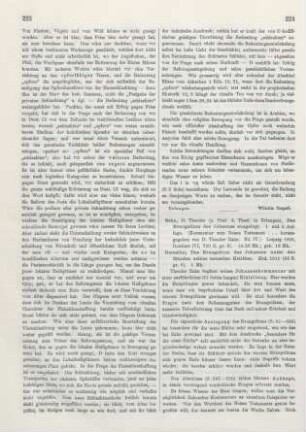 224-227 [Rezension] Zahn, Theodor von, Das Evangelium des Johannes