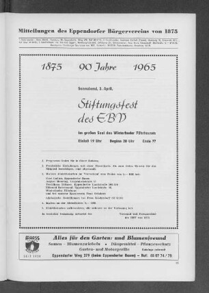 Stiftungsfest des EBV