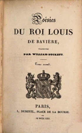 Poésies du Roi Louis de Bavière, 2