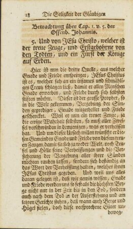 Betrachtung über Cap. 1. v. 5. der Offenb. Johannis.