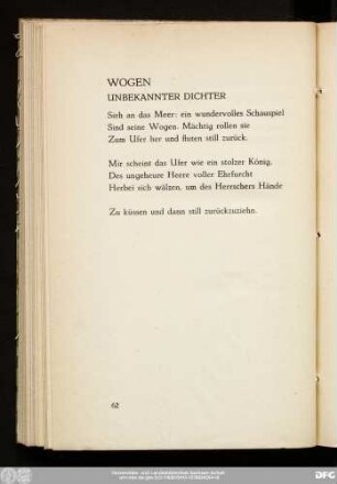 Wogen Unbekannter Dichter