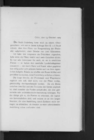 Cöln, den 14. Oktober 1909