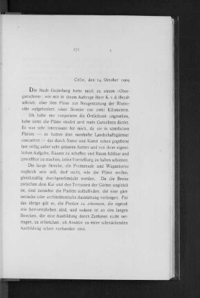 Cöln, den 14. Oktober 1909