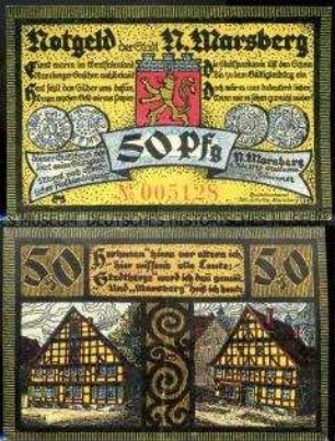 Nieder-Marsberg 50 Pfennig, Notgeldserie