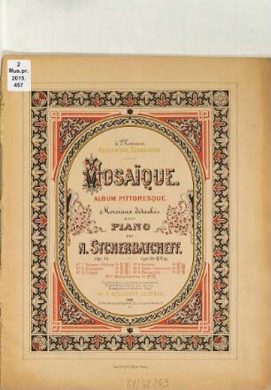 Mosaïque : album pittoresque ; morceaux détachés pour piano ; op. 15